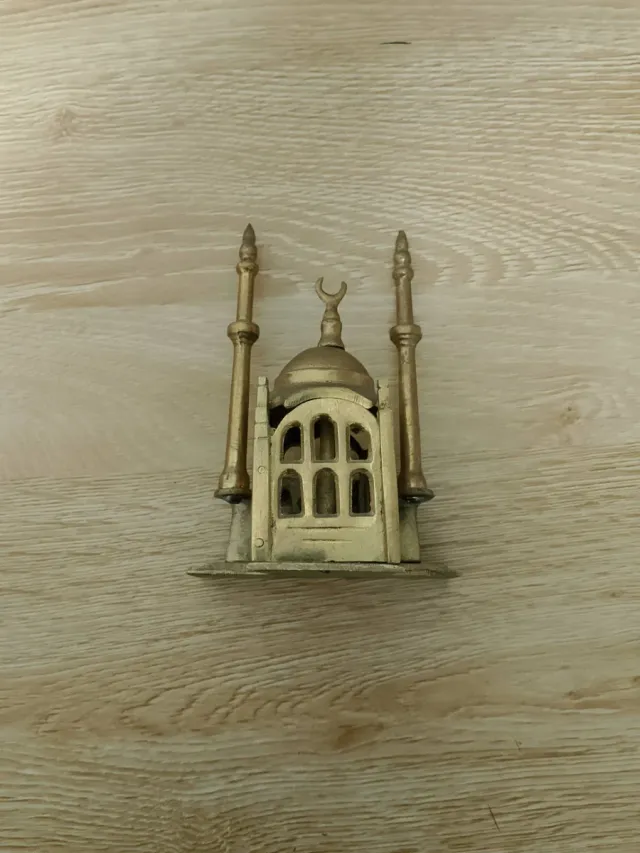 Miniatura Mezquita Latón Decoración