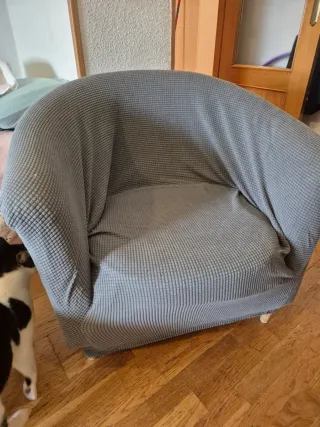 Sillón Ikea Blanco Tela