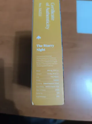 Onza Plata Van Gogh Starry Night