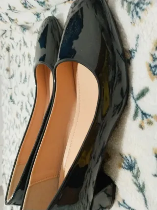 Zapatos de vestir negros charol mujer