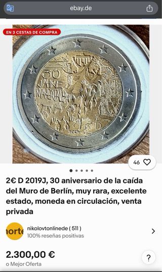 Moneda 2€ 30 Jahre Mauerfall