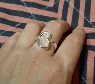 Anillo Corazón Ajustable Plata