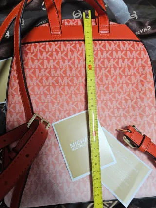 Bolso Mochila Michael Kors Naranja y Rosa