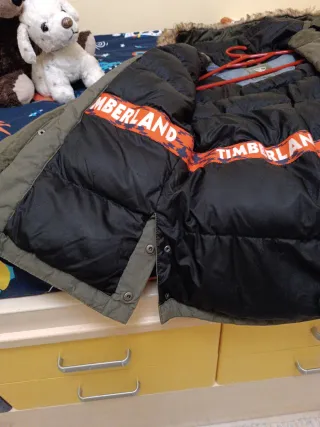 Chaqueta niño verde con capucha