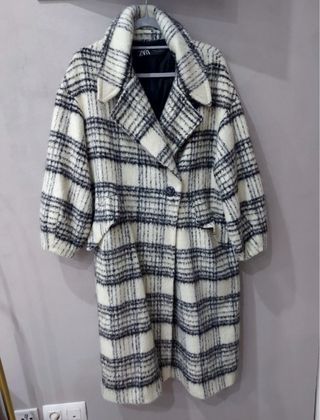 Abrigo Zara cuadros lana