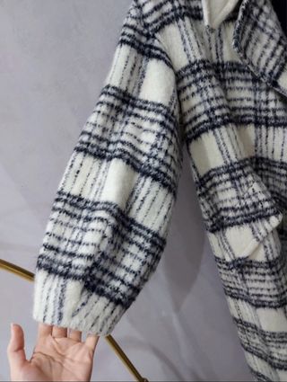 Abrigo Zara cuadros lana