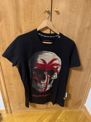 Camiseta Philipp Plein Calavera Negra Talla L