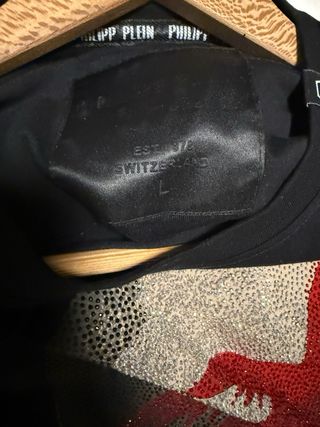 Camiseta Philipp Plein Calavera Negra Talla L