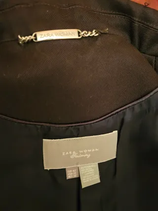 Traje pantalón marrón chocolate Zara