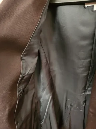 Traje pantalón marrón chocolate Zara