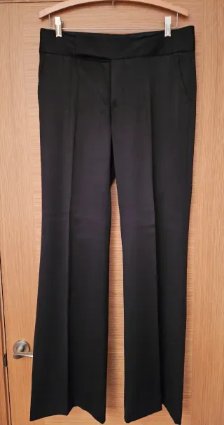 Traje pantalón marrón chocolate Zara