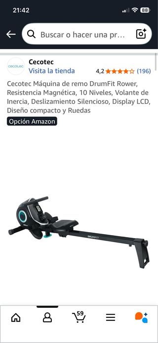 Máquina de Remo DrumFit Rower