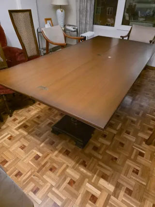 Mesa de comedor plegable de madera