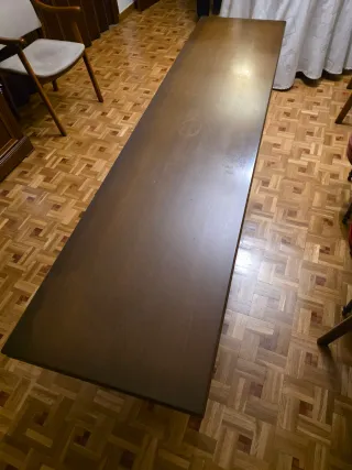 Mesa de comedor plegable de madera