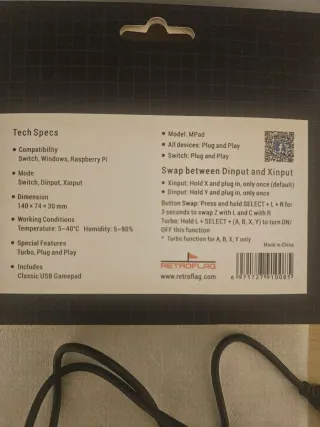 Mando USB Retroflag Mega Drive Clásico