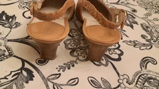 Zapatos tacón Casino Descanso mujer rafia trenzada