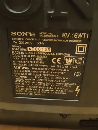 Televisor Sony Tubo Negro