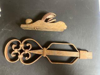 Lote herramientas antiguas hierro forjado