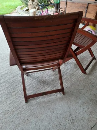 Sillas de jardín madera tropical. No se envia