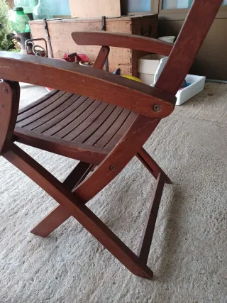 Sillas de jardín madera tropical. No se envia