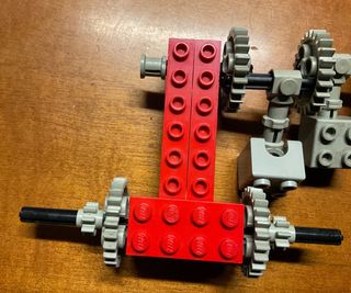 LEGO set rotelle, ingranaggi e pulegge vintage '70