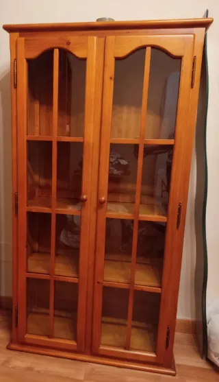 Mueble modular salón madera pino