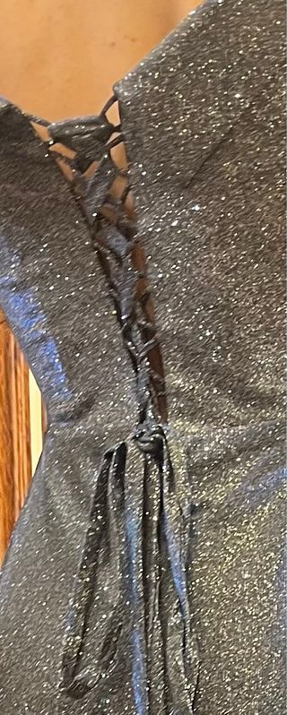 Vestido fiesta plateado talla S/M