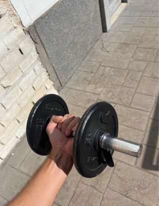 Mancuernas 2kg (4.4 lbs) con barra y pinzas