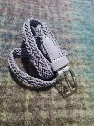 Cinturón trenzado malva