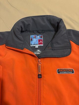 Chaqueta Antártica Neopreno Naranja/Gris