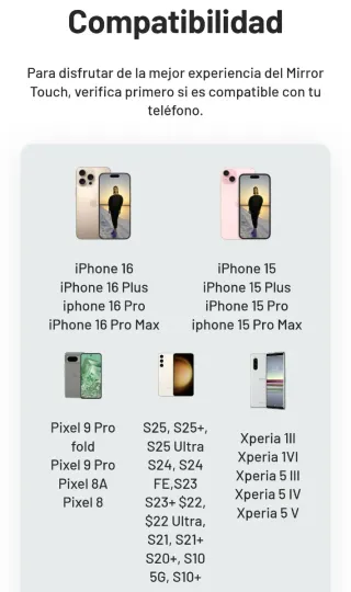 Ottocast Mirror Touch CarPlay Inalámbrico.