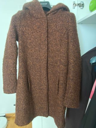 Cappotto con cappuccio marrone taglia M