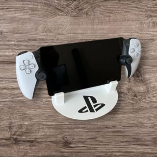 Soporte PS Portal Gris con Logo Negro