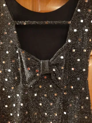 Vestido de fiesta largo: lentejuelas plateadas !!!