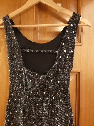 Vestido de fiesta largo: lentejuelas plateadas !!!