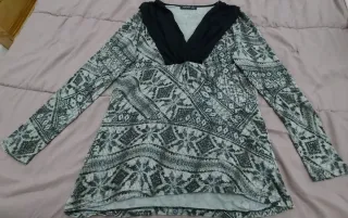 Camiseta Ferrache Negra/Gris Estampada