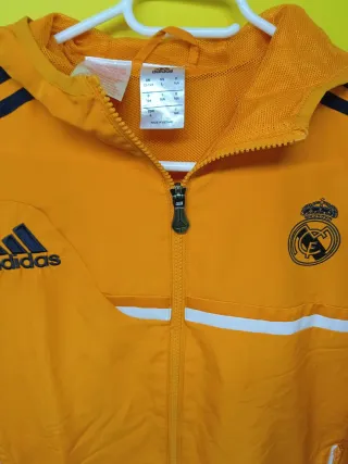 Chaqueta Real Madrid Adidas Naranja y Azul