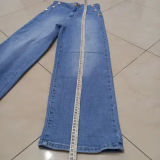 Jeans vita alta Y2K,gamba larga palazzo