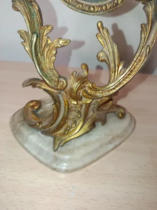 Reloj antiguo bronce y mármol TITAN