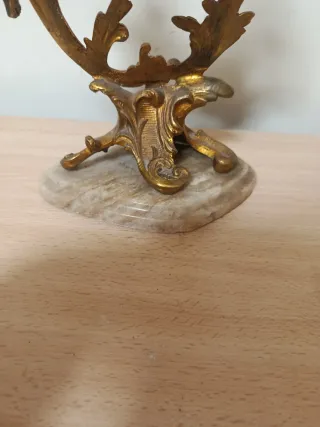 Reloj antiguo bronce y mármol TITAN