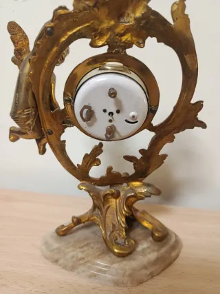 Reloj antiguo bronce y mármol TITAN