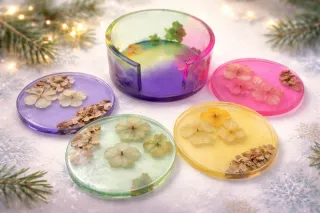 Juego de 4 posavasos hechos a mano