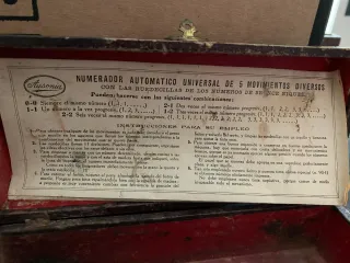 Datario Numeratore Rosso Metallo