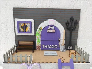 Casita Ratón Pérez Puerta Decorada