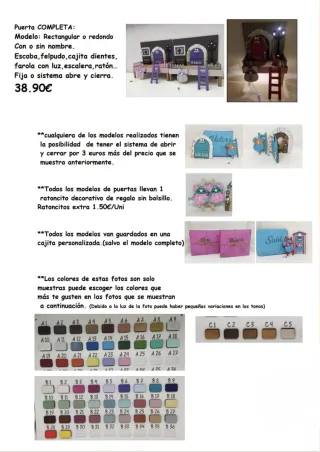 Casita Ratón Pérez Puerta Decorada