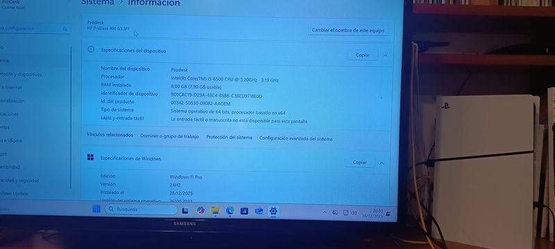 HP Prodesk 400 G3 SSF i5 8GB RAM 128GB SSD afbeelding 3