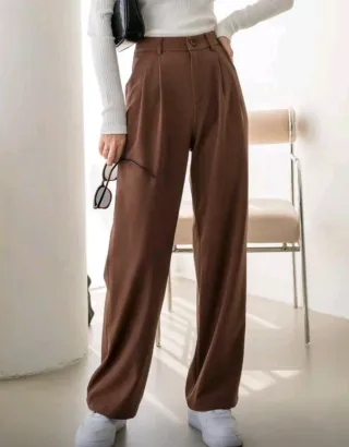 SHEIN - Pantalones de vestir marrones