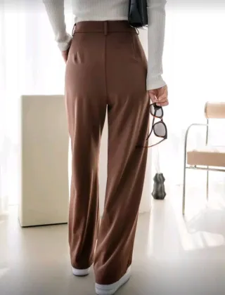 SHEIN - Pantalones de vestir marrones