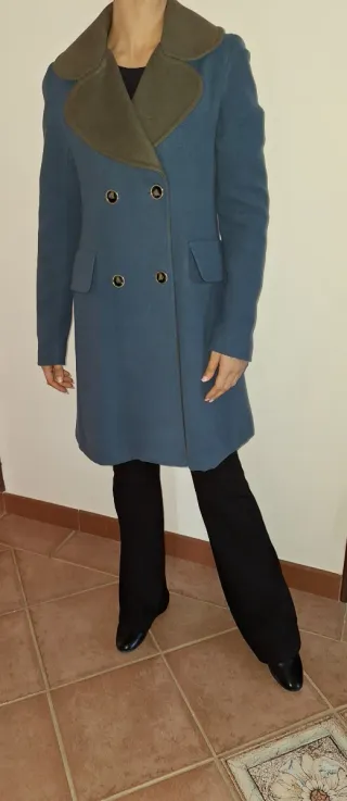 Cappotto donna azzurro tg 42