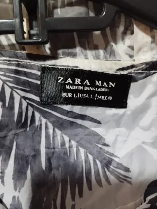 Cortavientos Zara Estampado Palmeras